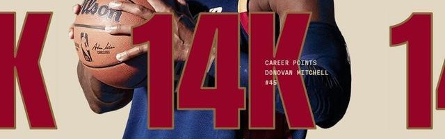 里程碑！米切尔NBA生涯总得分突破14000分